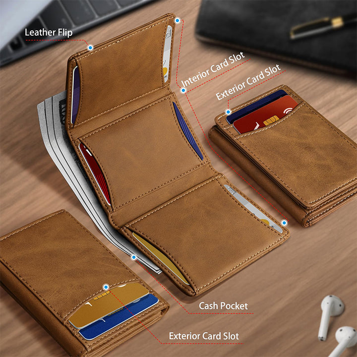 Stylish Slim Leather Cardholder Bowlift
