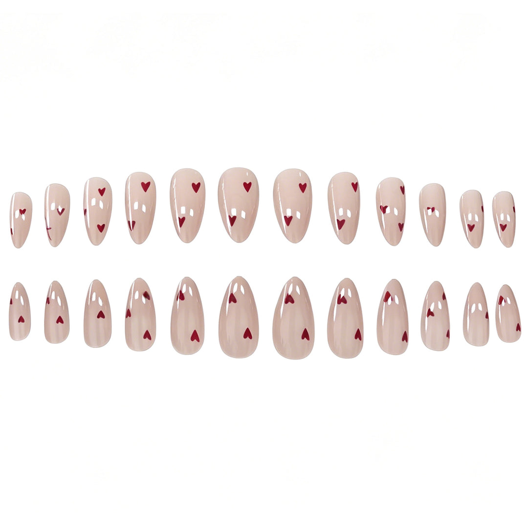Heart-Design Acrylic Nail Enhancements Bowlift