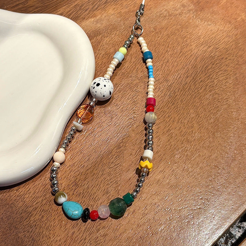 Decorative Bead Charm Keychain Bowlift