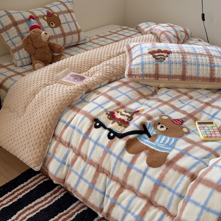 Dog-Themed Quilted Bedding Set