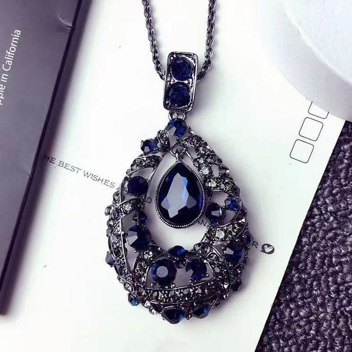 Contemporary Crystal Drop Necklace Bowlift