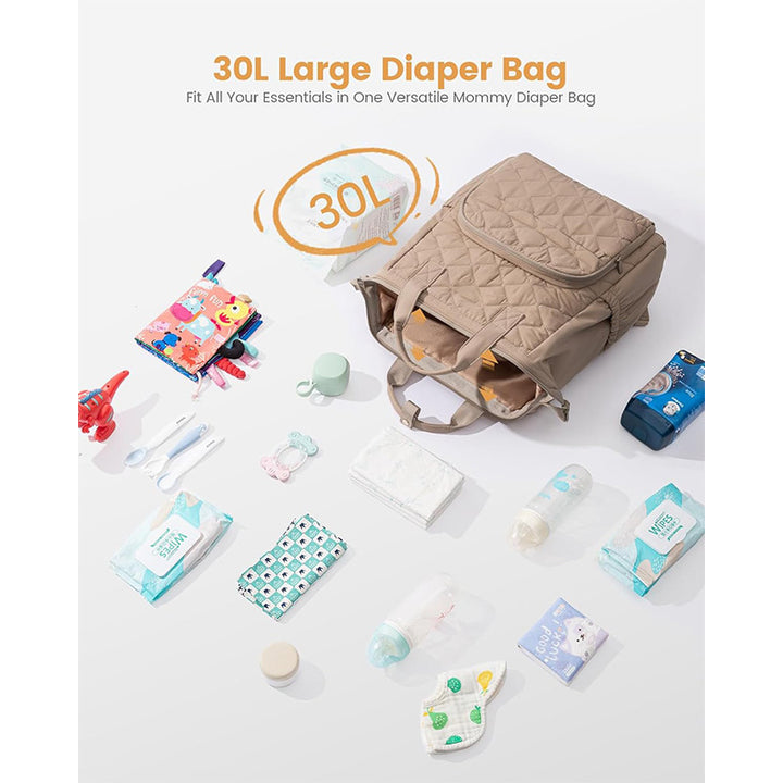 Multifunctional diaper backpack with insulating compartments Bowlift