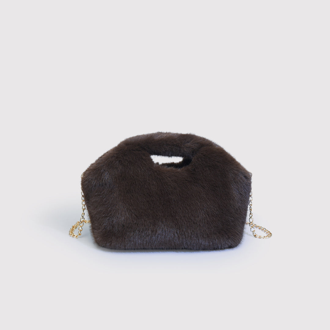 Elegant Faux Fur Handheld Purse