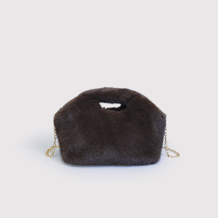 Elegant Faux Fur Handheld Purse