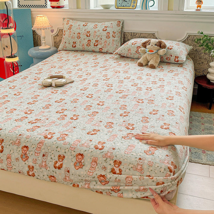 Children's Cute Cartoon Sheep Print Fitted Sheet