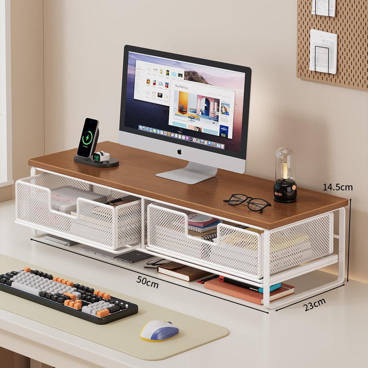 Multi-Functional Desk Organizer with Mesh Storage Bins Bowlift