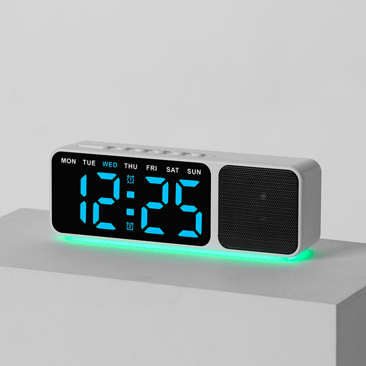 Digital LED alarm clock with multicolor lighting Bowlift
