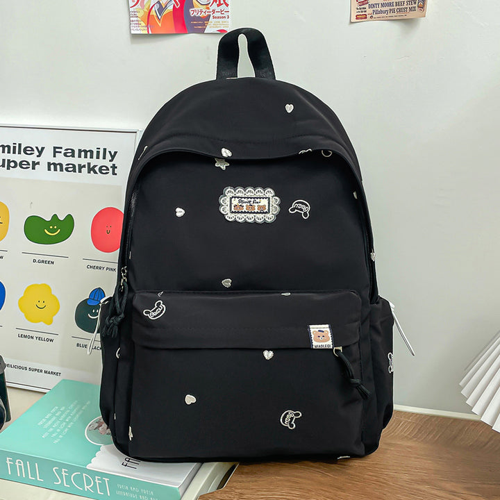 Stylish Floral-Embellished Backpack Bowlift