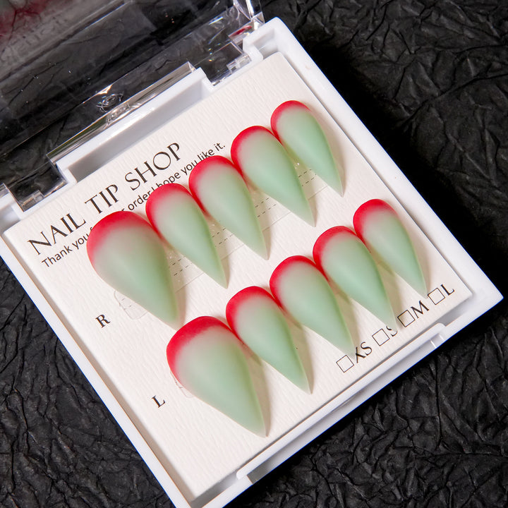 Stiletto Press-On Nail Set with Ombre Tip Design