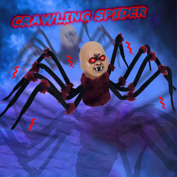 Creepy Animated Baby Spider Decoration Bowlift