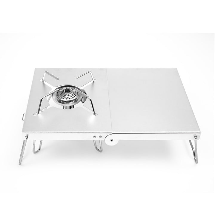 Portable Gas Cooking Table with Folding Design and Sturdy Aluminum Surface Bowlift