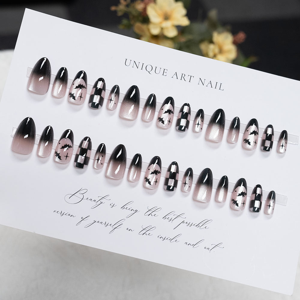 Halloween-Themed Stiletto Press-On Nails