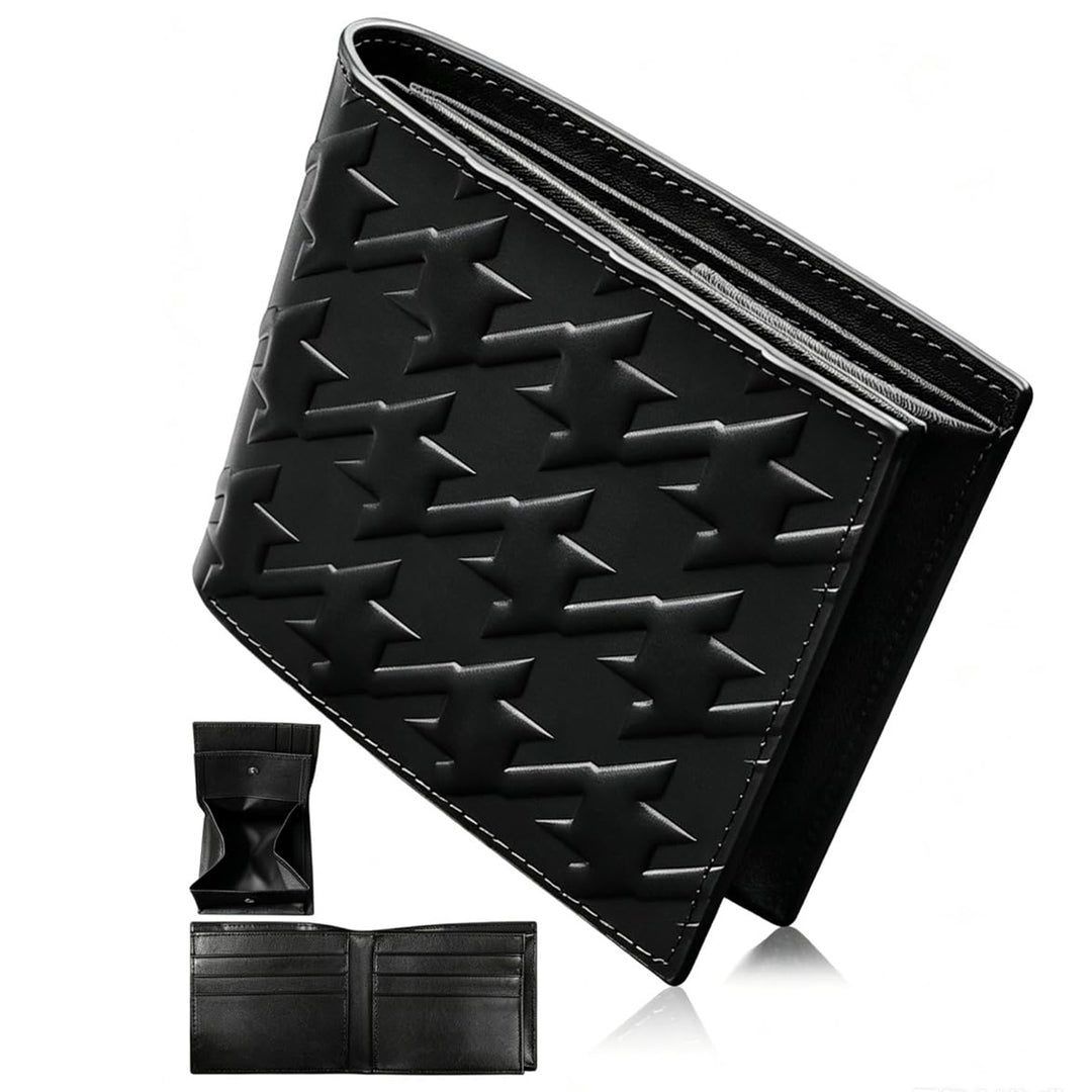 Textured Double-Sided Leather Wallet Bowlift