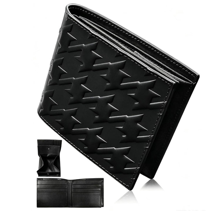 Textured Double-Sided Leather Wallet Bowlift