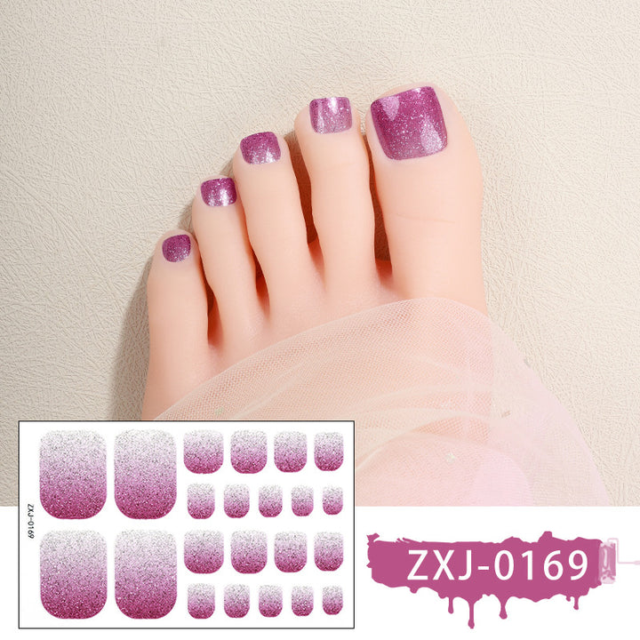 Glitter Gradient Toe Nail Wraps