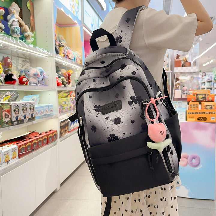 Stylish Floral Print Student Backpack Bowlift