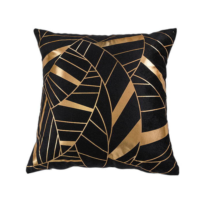Geometric Foil-Pattern Decorative Throw Pillow Cover