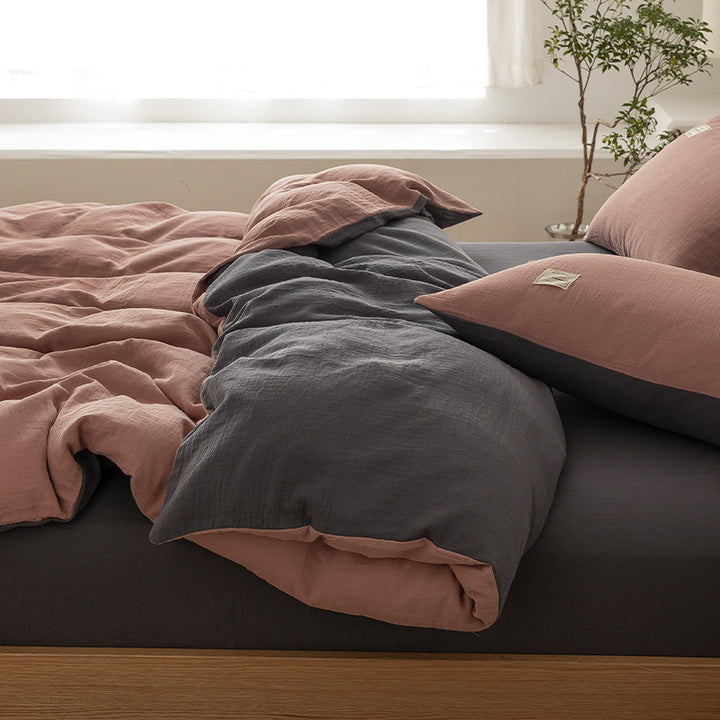 Luxurious linen bedding set with breathable cotton-linen blend Bowlift