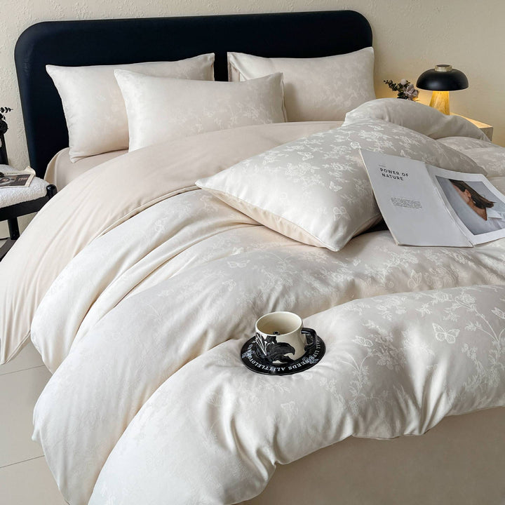 Elegant Floral Satin Bedding Set