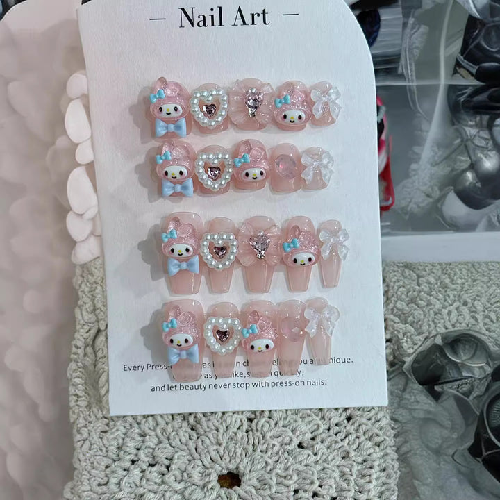 Whimsical Cute Character Nail Art Set