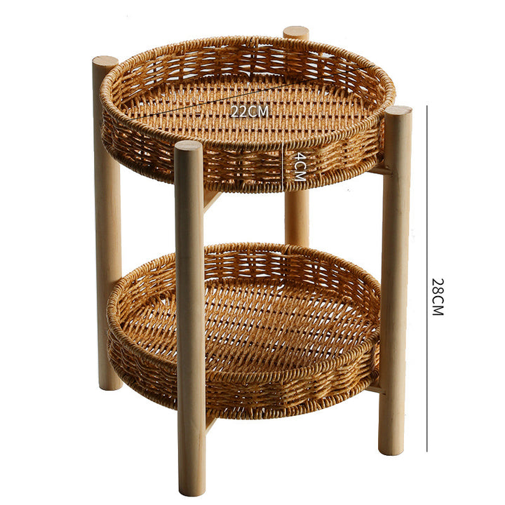 Unisex Round Storage Bowl with Wooden Legs Bowlift