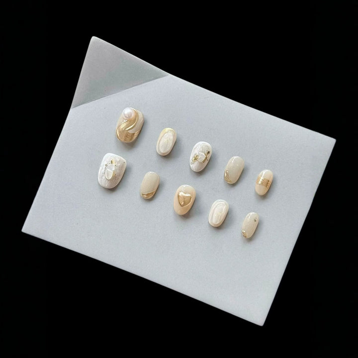Luxurious Faux Marble Press-On Nails