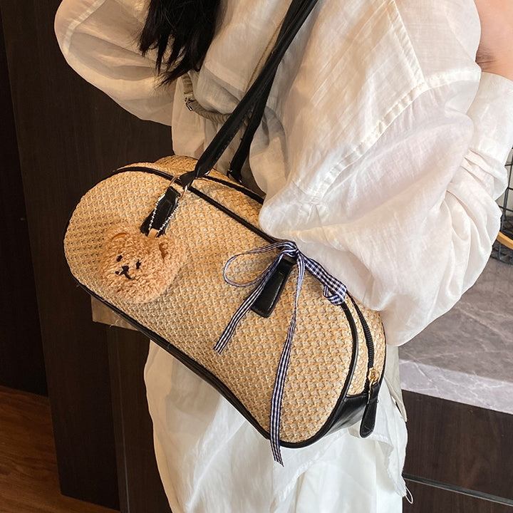 Cute Woven Straw Shoulder Bag