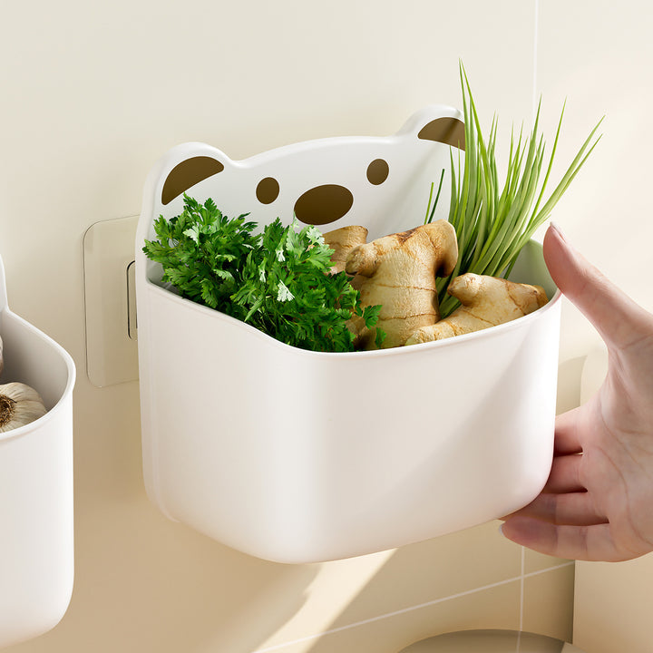Wall-Mounted Cute Bear-Themed Storage Organizer Bowlift