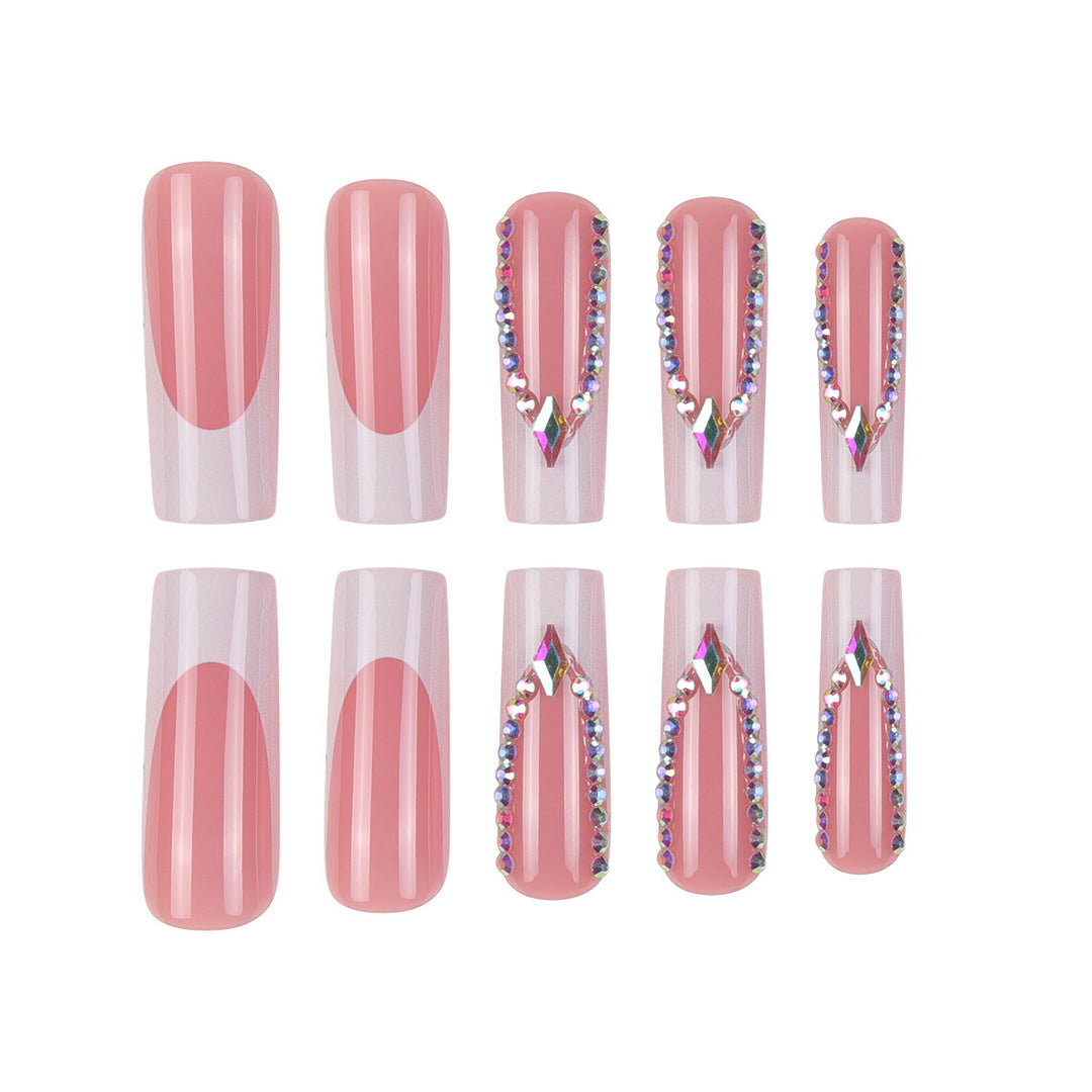 Elegant Ballerina Press-On Nails Bowlift
