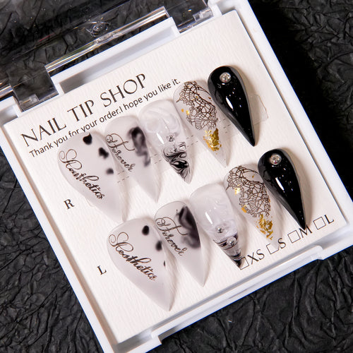 Artistic Gothic Stiletto Press-On Nails