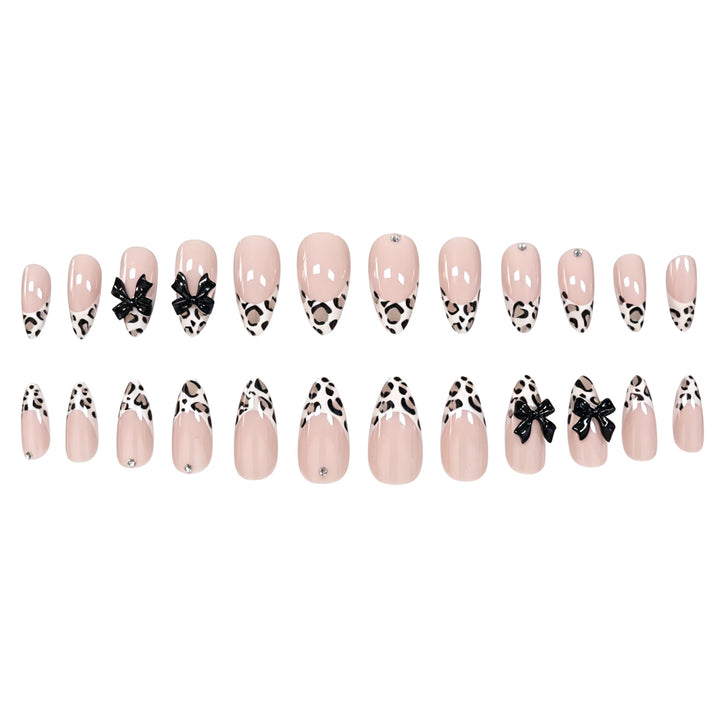 Designer Leopard Print Nail Art Enhancements Bowlift