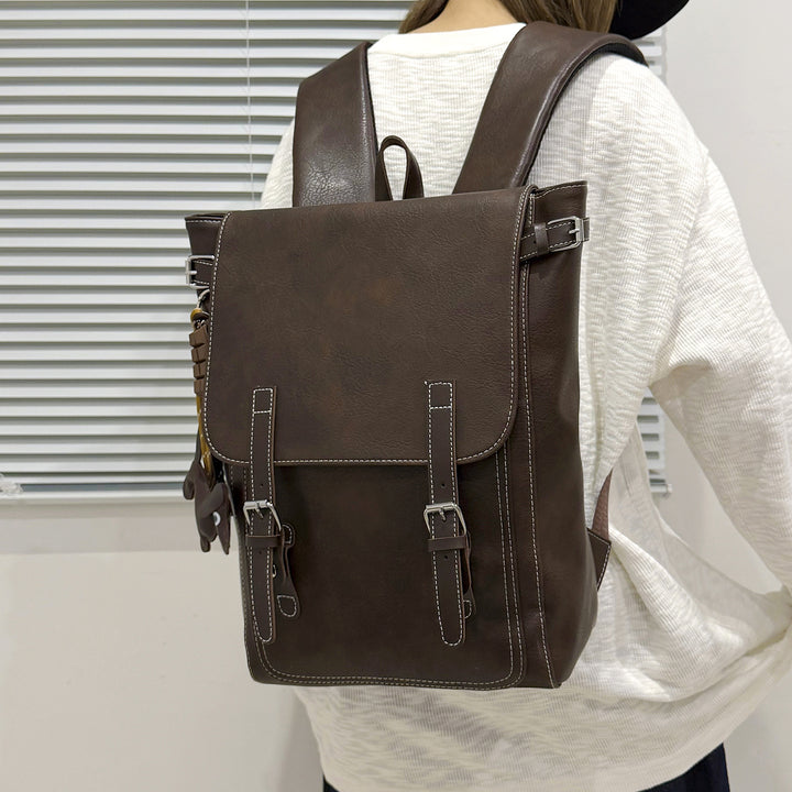 Vintage Style Leather Backpack Bowlift