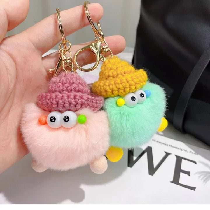 Plush Cartoon Character Keychain Bowlift