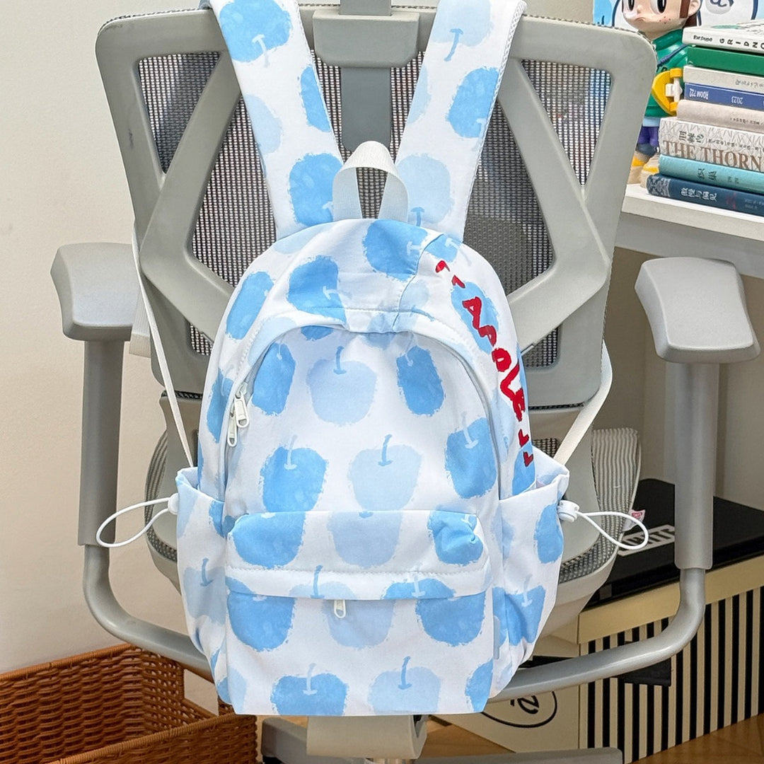 Playful Apple-Patterned Backpack Bowlift