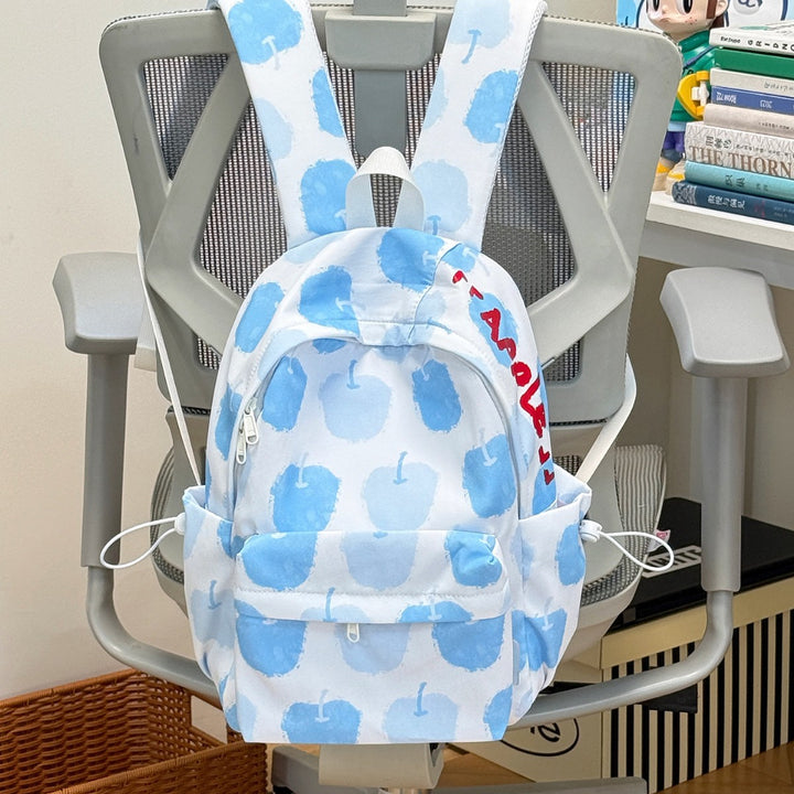 Playful Apple-Patterned Backpack Bowlift