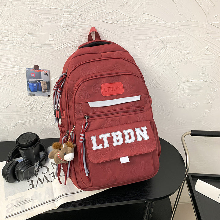 Modern Textured Casual Backpack Bowlift