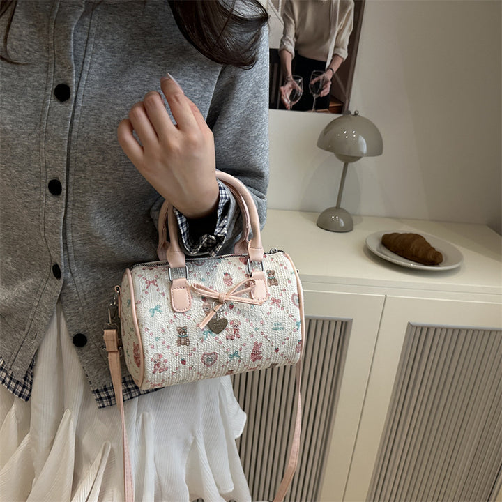 Floral Embroidered Mini Satchel
