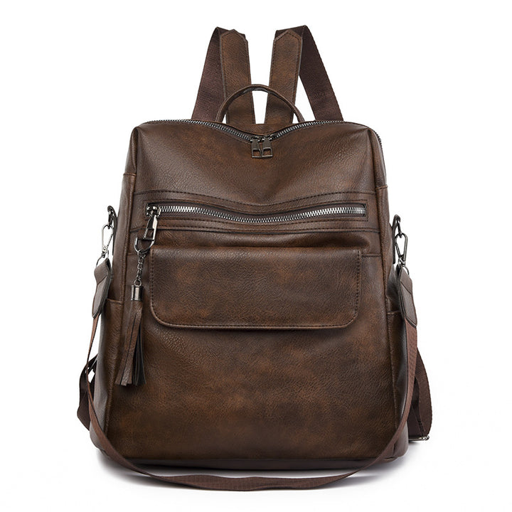 Multi-Functional Faux Leather Backpack Bowlift