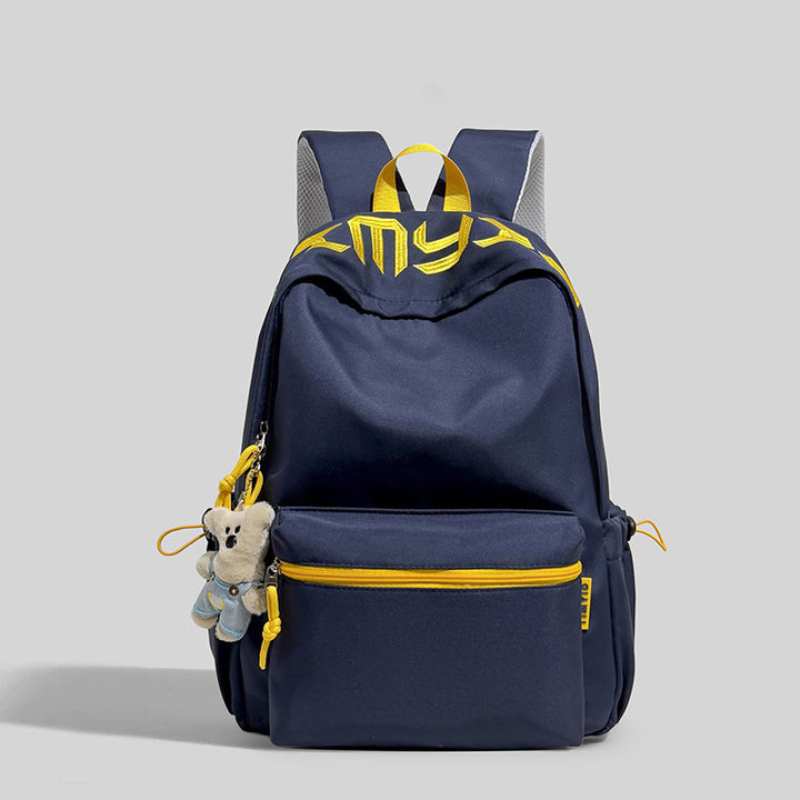 Versatile Urban Backpack with Cute Keychain Bowlift