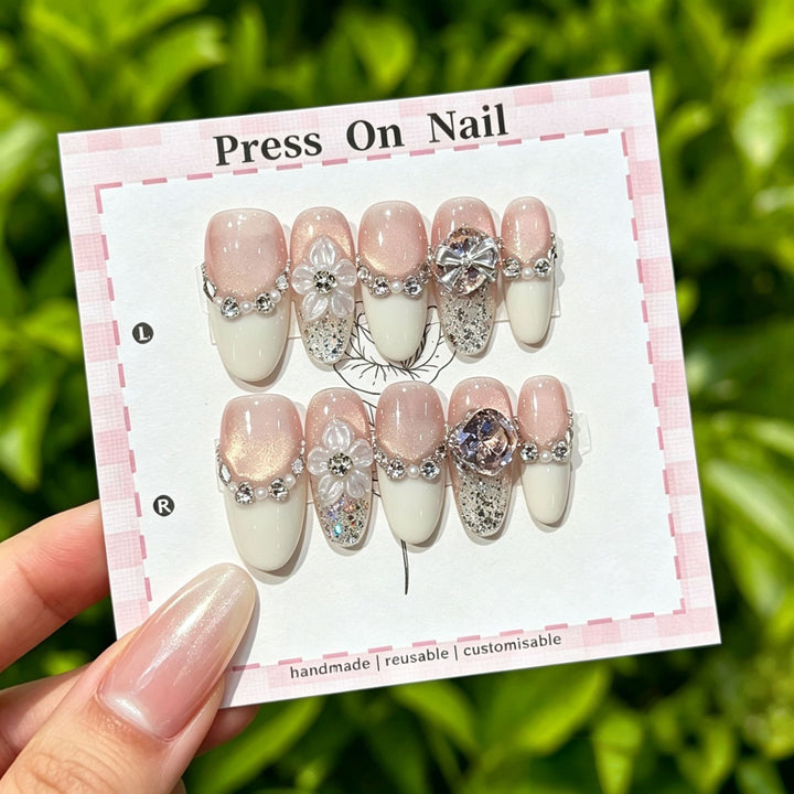 Customizable Floral Press-On Nail Collection
