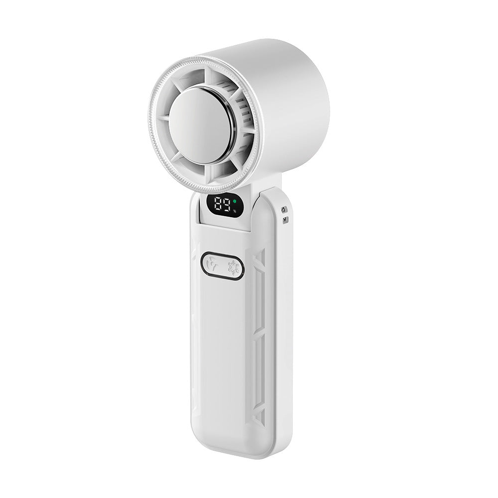Women's compact portable fan with digital temperature display Bowlift