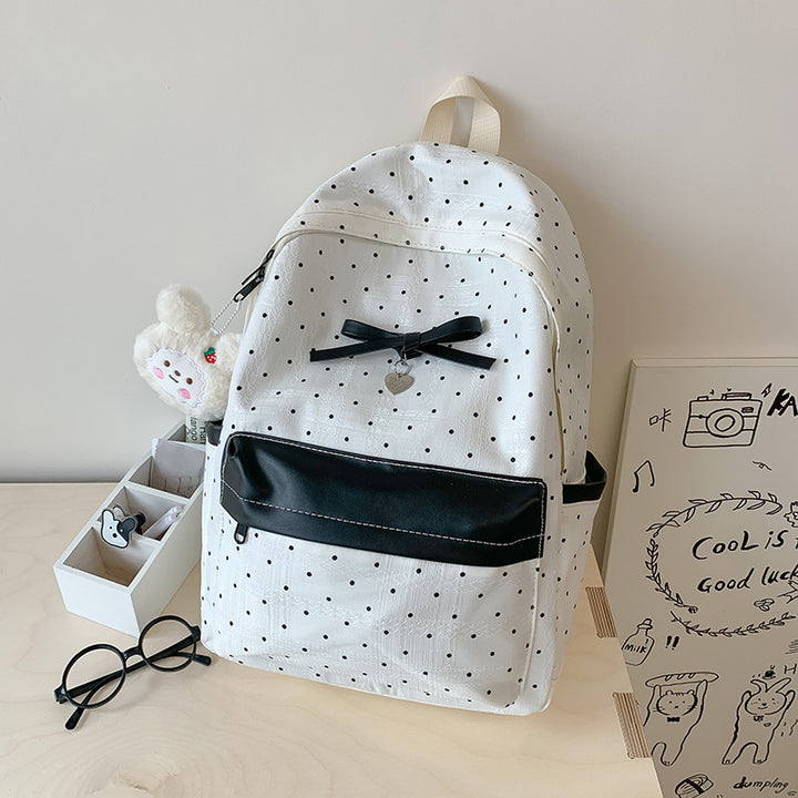 Polka Dot Patterned Mini Backpack Bowlift