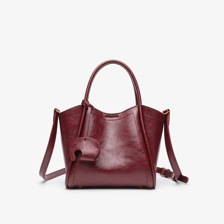 Stylish Structured Leather Satchel