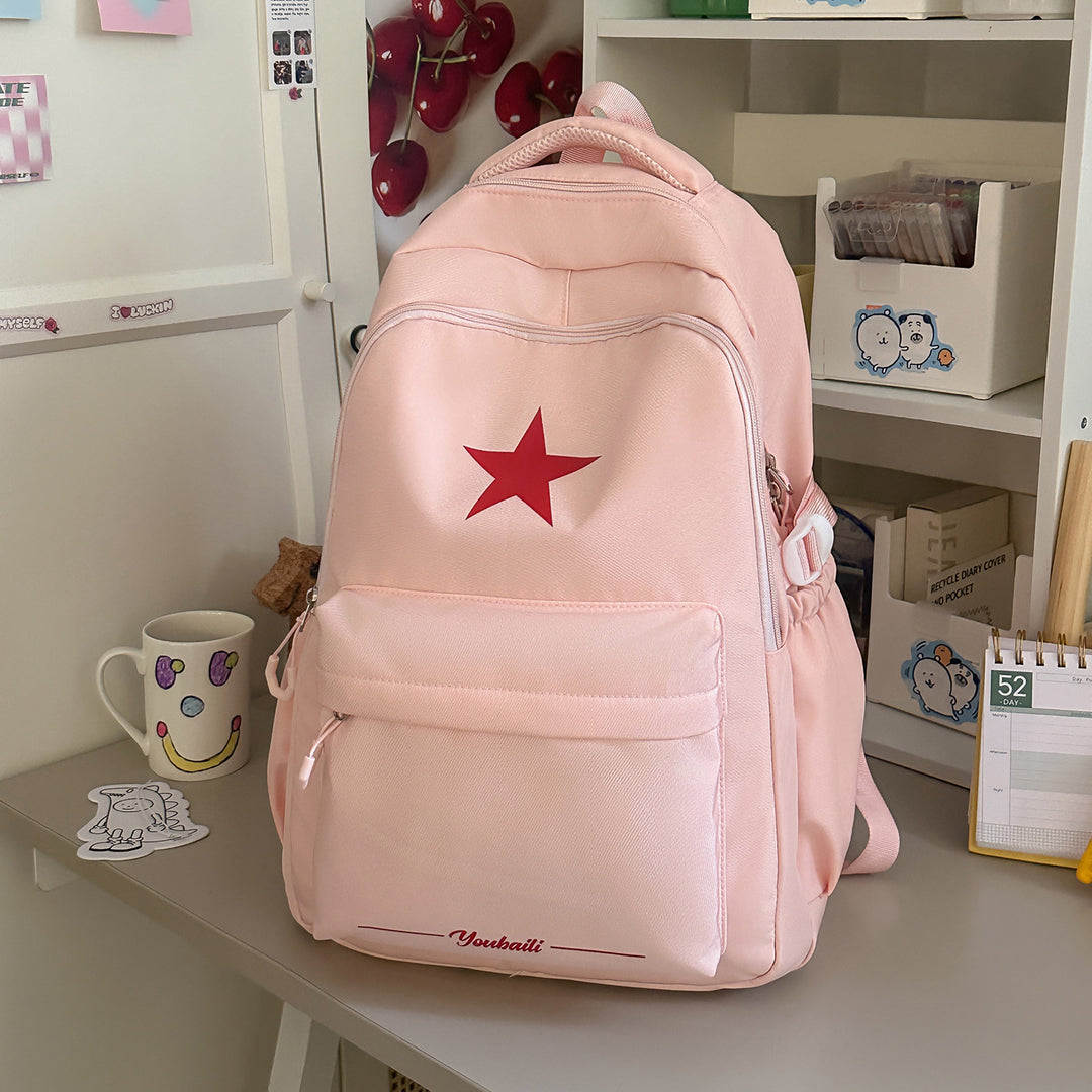 Casual Backpack with Stylish Star Design Bowlift