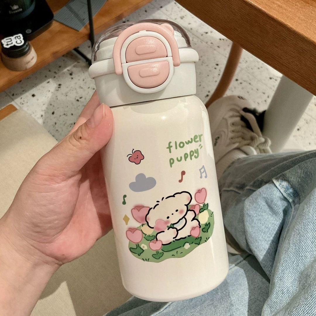 Ladies creative and functional water bottle with leak-proof lid Bowlift