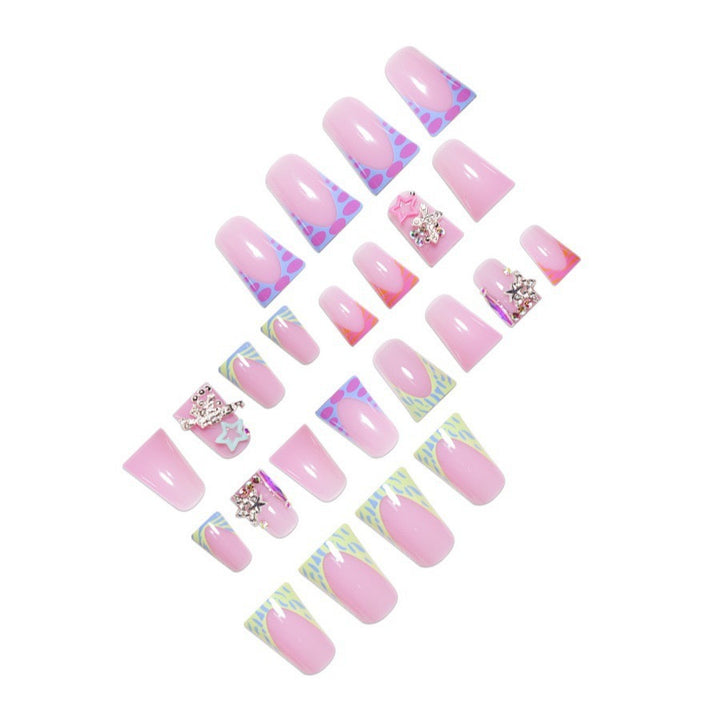 Decorative Stiletto Press-On Nail Art Set Bowlift