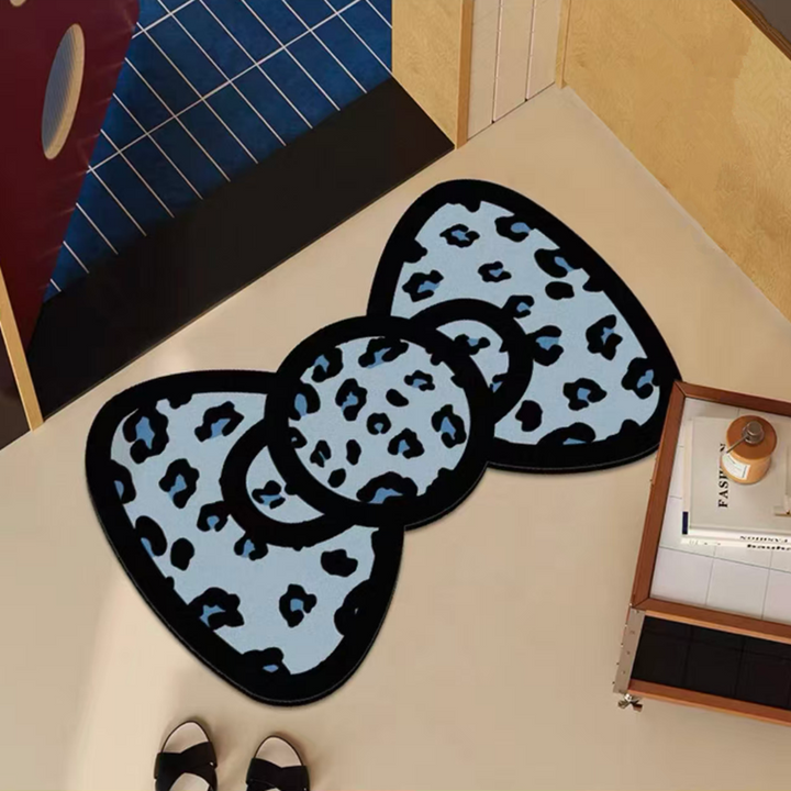 Leopard Print Decorative Bath Mat Bowlift
