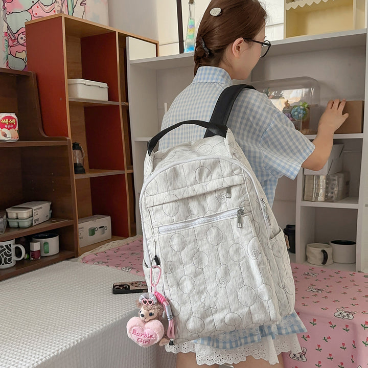 Quilted Multi-Functional Backpack Bowlift