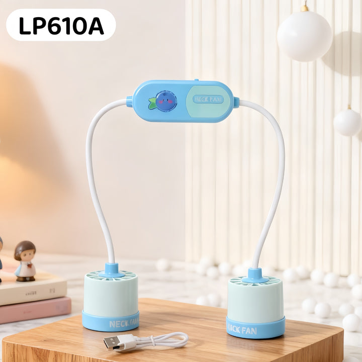 Women's Portable Neck Fan with Flexible Hose Bowlift