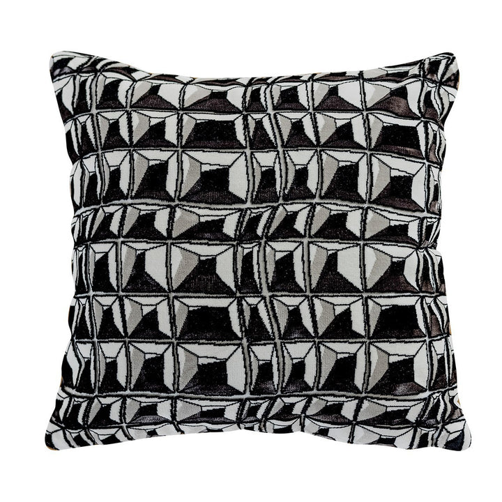 Geometric decorative pillow with noble texture pattern